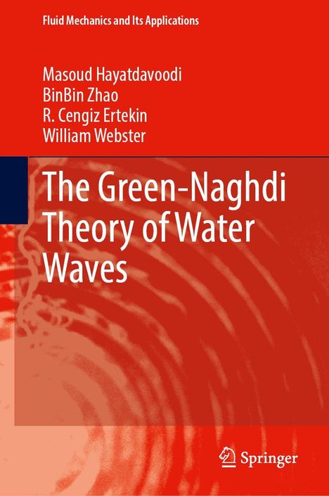 „The Green-Naghdi Theory of Water Waves“ von Masoud Hayatdavoodi et al.; rot-oranger Hintergrund mit Springer-Logo.