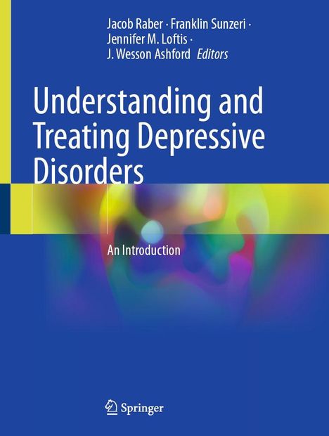 "Understanding and Treating Depressive Disorders: An Introduction." Oben stehen vier Herausgeber. Springer-Logo unten.