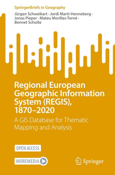 "Regional European Geographic Information System (REGIS), 1870–2020. SpringerBriefs in Geography." Abstrakte Grafik.