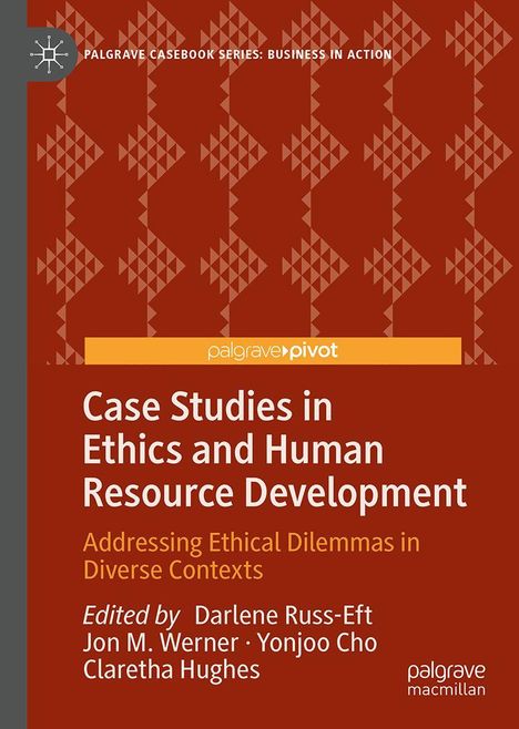 Cover: "Case Studies in Ethics and Human Resource Development". Herausgeber sind vier Personen. Geometrisches Muster.