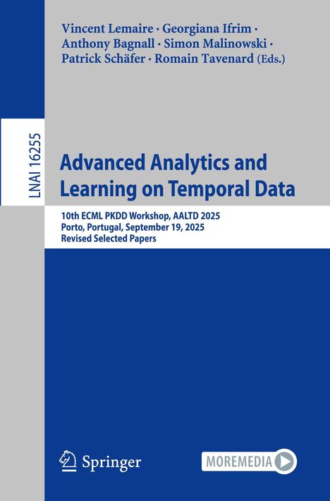 Titel: "Advanced Analytics and Learning on Temporal Data". Herausgeber: Vincent Lemaire, et al. Workshopdetails unten.
