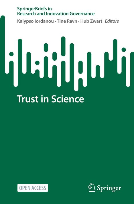 "Trust in Science" steht in der Mitte, umgeben von grünen, wellenförmigen Linien. Unten rechts ein Springer-Logo.