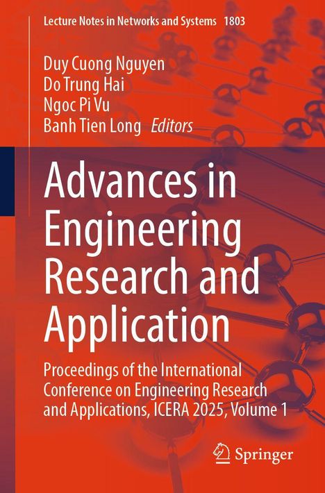 Text: "Advances in Engineering Research and Application; Proceedings of ICERA 2025, Volume 1." Hintergrund: Molekülstruktur.