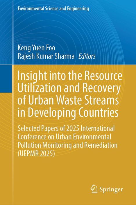 Titel: "Insight into the Resource Utilization and Recovery of Urban Waste Streams in Developing Countries." Farbiges Cover mit Springer-Logo.