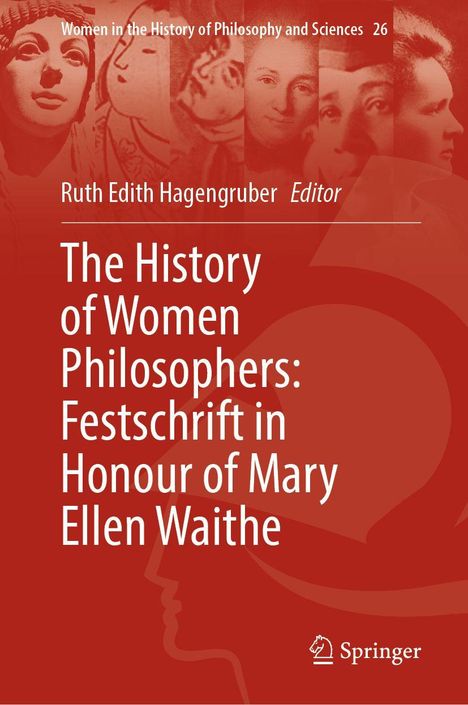 "The History of Women Philosophers: Festschrift in Honour of Mary Ellen Waithe" steht groß auf einem roten Hintergrund.