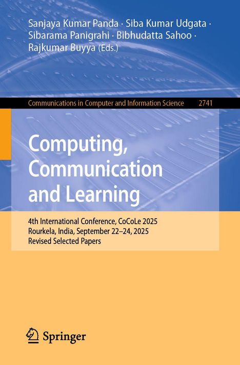 Titel: "Computing, Communication and Learning." Gelb-blaue Konferenz-Broschüre. Springer-Logo unten.