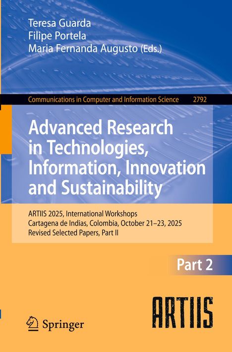 Buchtitel: "Advanced Research in Technologies, Information, Innovation and Sustainability." Konferenzdetails unten.