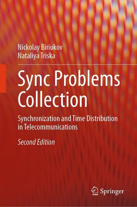 Nickolay Biriukov, Nataliya Triska. Sync Problems Collection. Zweite Ausgabe. Roter Hintergrund mit wellenförmigem Muster.