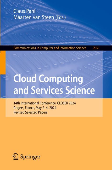 Cloud Computing and Services Science. Konferenz CLOSER 2024, Angers, Frankreich, 2–4. Mai 2024. Springer-Logo unten.
