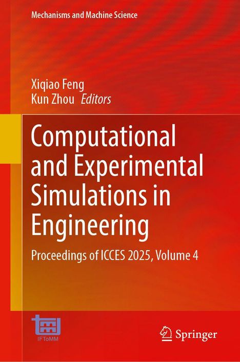 "Computational and Experimental Simulations in Engineering", rot-gelber Hintergrund, kleines Logo unten.
