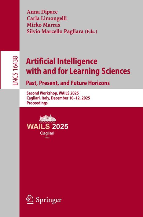Text: "Artificial Intelligence with and for Learning Sciences. Past, Present, and Future Horizons." Illustration: Burg-Silhouette.