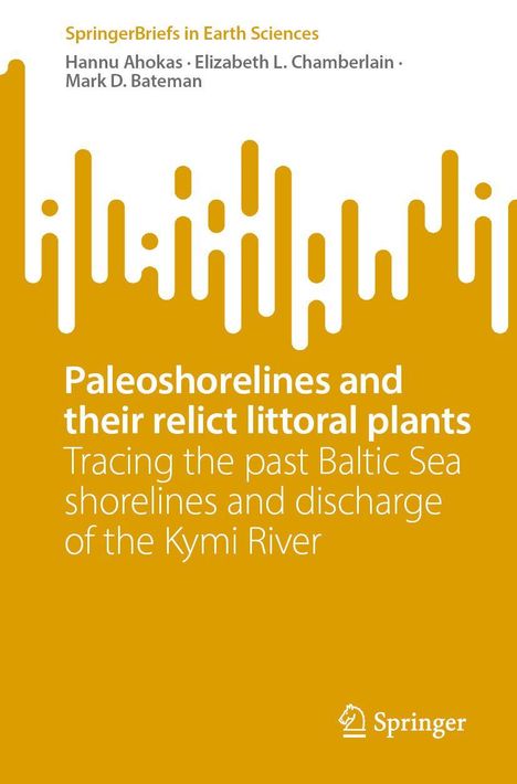Titel: "Paleoshorelines and their relict littoral plants". Grafik mit gelben Wellenlinien unten.