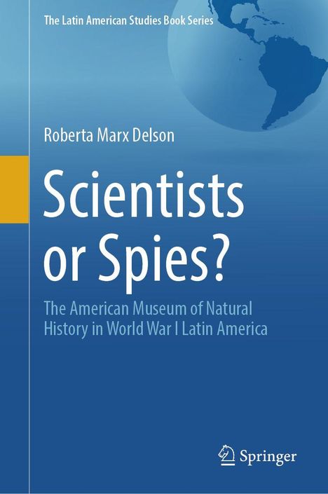 Buchtitel: "Scientists or Spies?" von Roberta Marx Delson. Illustration einer Weltkugel im Hintergrund.