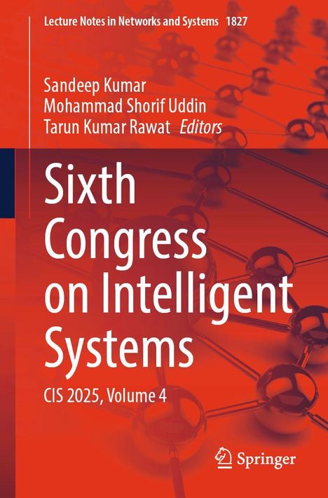 "Sixth Congress on Intelligent Systems, CIS 2025, Volume 4." Hintergrund: Molekülstruktur. Springer-Logo unten.