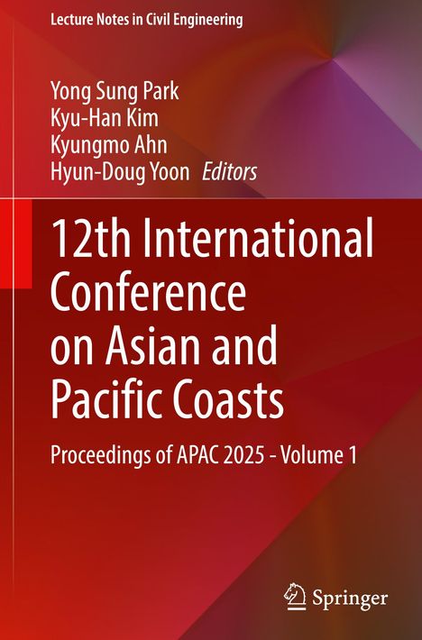 "12th International Conference on Asian and Pacific Coasts" in weiß auf rotem Hintergrund, oben Namen der Herausgeber.