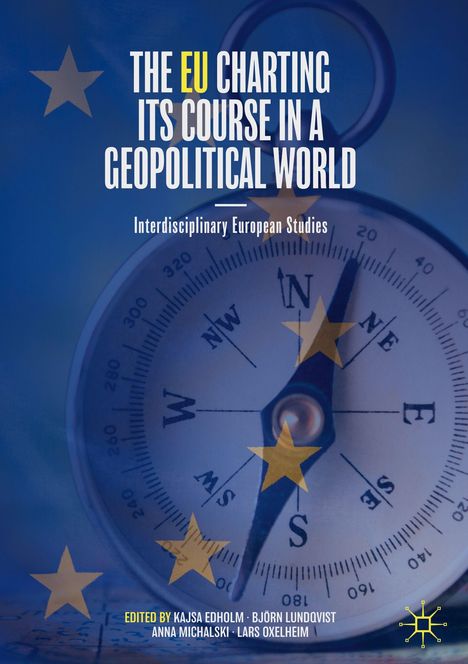 "THE EU CHARTING ITS COURSE IN A GEOPOLITICAL WORLD." Kompass im Hintergrund, blaue und gelbe EU-Sterne.