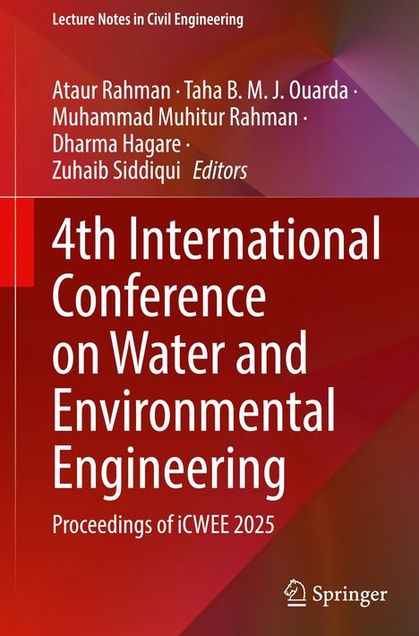 Titel: "4th International Conference on Water and Environmental Engineering". Roter Hintergrund, Springer-Logo.