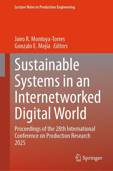 Titel: "Sustainable Systems in an Internetworked Digital World." Orange-grauer Hintergrund, Springer-Logo unten.