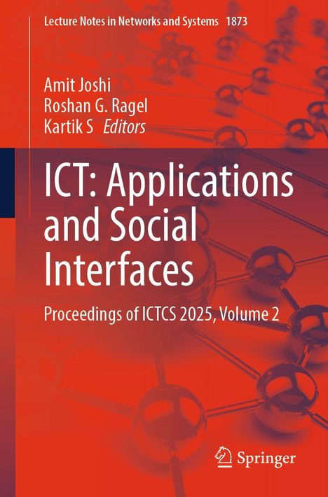 "ICT: Applications and Social Interfaces, Proceedings of ICTCS 2025, Volume 2, Springer-Logo, orange Hintergrund."