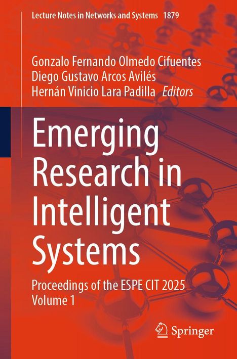 Titel: Emerging Research in Intelligent Systems. Hintergrund: Molekülstruktur, orangerot.