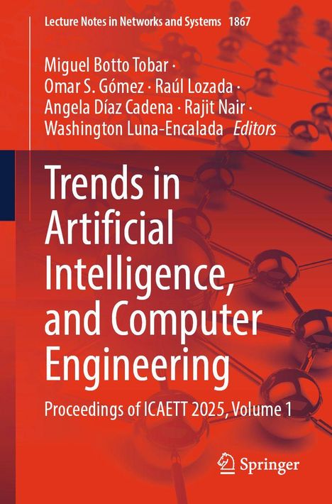 "Trends in Artificial Intelligence, and Computer Engineering" auf rotem Hintergrund; Springer-Logo unten rechts.