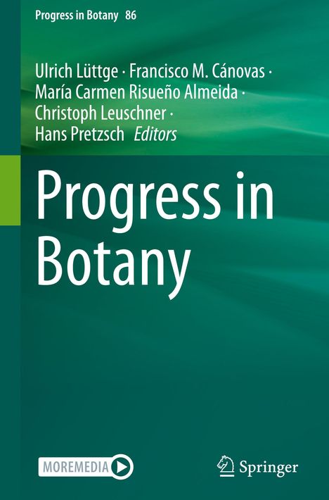Grünes Cover mit Text: "Progress in Botany". Autoren: Ulrich Lüttge und andere. Springer-Logo unten.