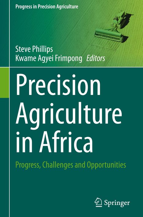 Titel "Precision Agriculture in Africa". Grünes Cover mit einem Bild von einem Traktor auf einem Feld. Springer-Logo.