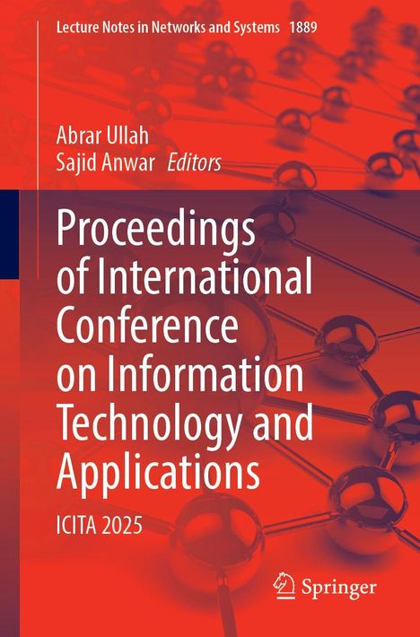 "Proceedings of International Conference on Information Technology and Applications, ICITA 2025, Springer. Im Hintergrund eine Netzstruktur."