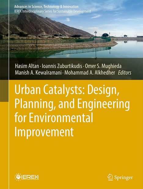 Text: Urban Catalysts: Design, Planning, and Engineering for Environmental Improvement. Landschaft mit See und Bergen.