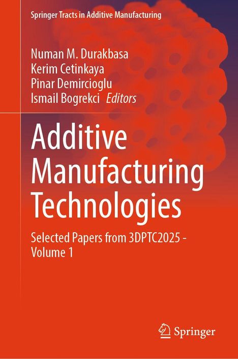 Springer Buchcover in Orange: Titel "Additive Manufacturing Technologies", Herausgebernamen, Logo unten rechts.