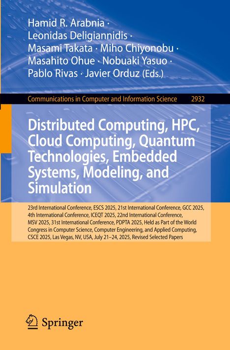 Buchtitel zu verteiltem und Cloud Computing. Autoren und Konferenzdetails genannt. Springer-Logo unten.