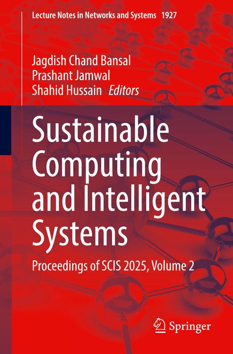 „Lecture Notes in Networks and Systems 1927. Sustainable Computing and Intelligent Systems. Rotes Hintergrundmuster.“
