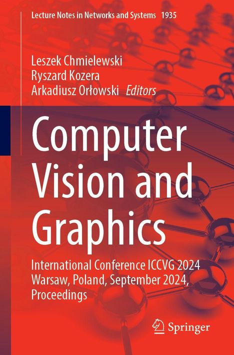 Computer Vision and Graphics, Konferenz ICCVG 2024, Warschau. Cover mit abstraktem Metallnetzwerk im Hintergrund.