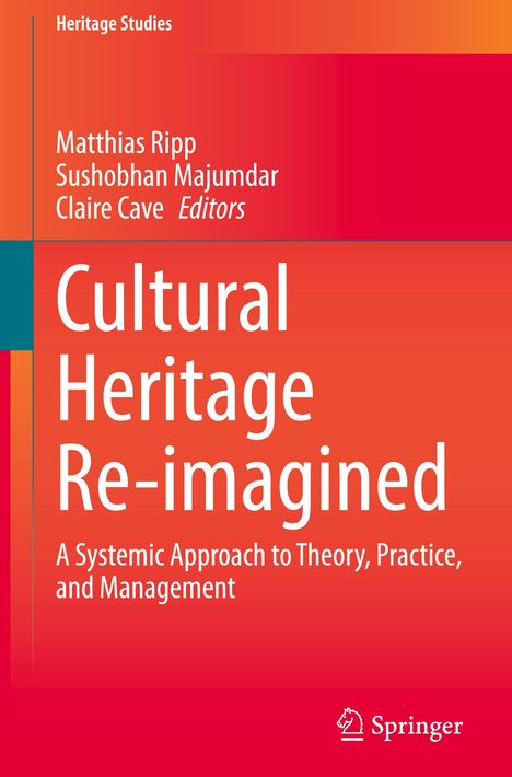 "Cultural Heritage Re-imagined" ist der Titel, Autoren: Matthias Ripp, Sushobhan Majumdar, Claire Cave. Verlagslogo unten.