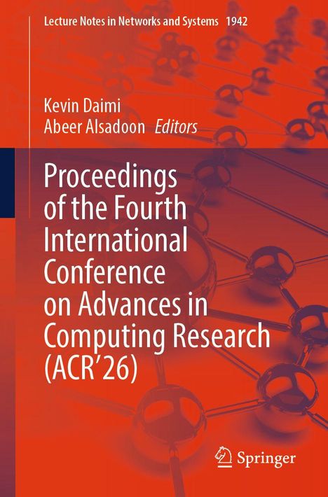 "Proceedings of the Fourth International Conference on Advances in Computing Research (ACR’26)". Akademisches Buchcover in Rot.