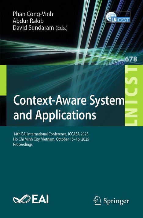 Der Titel lautet "Context-Aware System and Applications" mit Autoren und Infos zur Konferenz 2025 darunter.