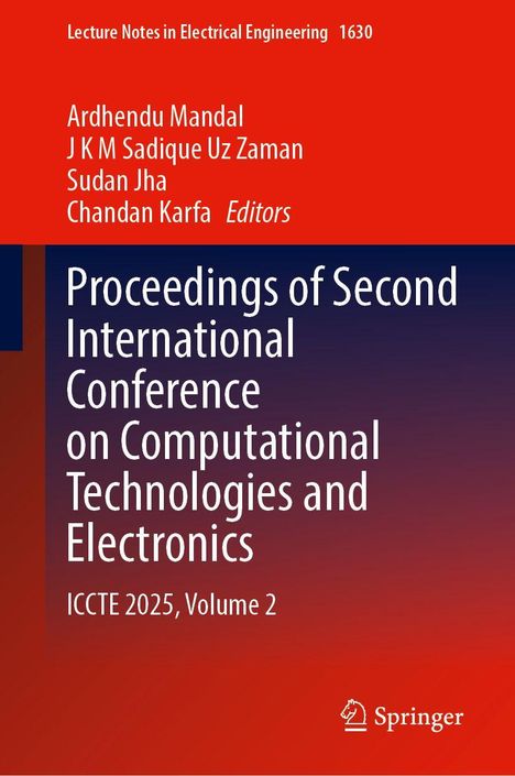 "Buchtitel: Proceedings of Second International Conference on Computational Technologies and Electronics. Springer-Logo."