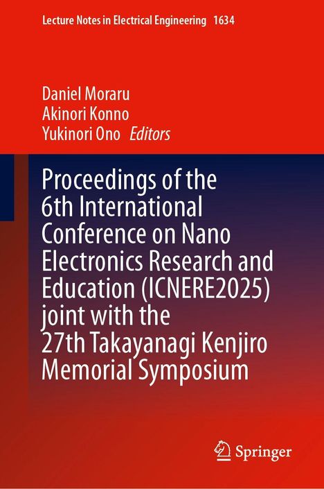 Text: "Proceedings of the 6th ICNERE2025". Rotes Cover, Verlag Springer-Logo unten rechts.