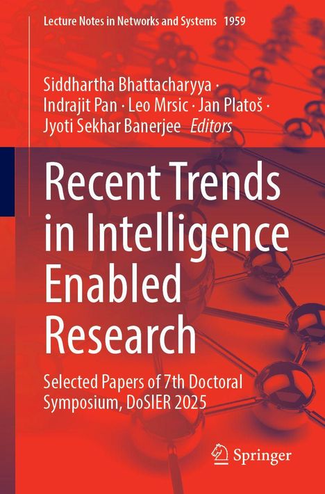 „Recent Trends in Intelligence Enabled Research“ vor einem abstrakten Muster aus vernetzten Kugeln.