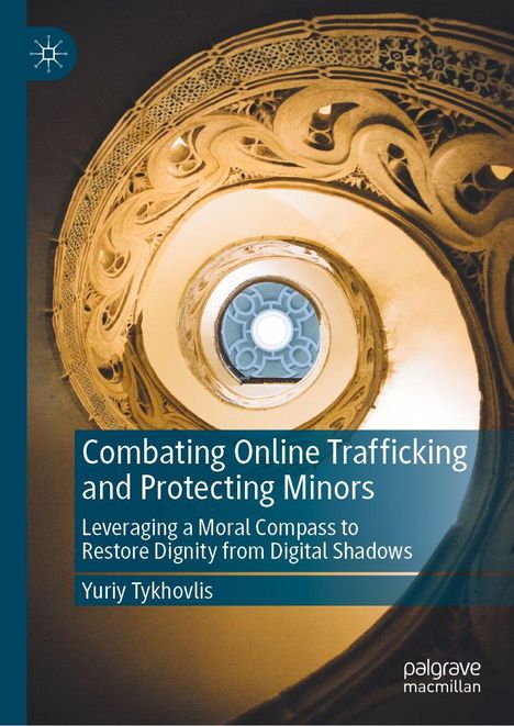 „Combating Online Trafficking and Protecting Minors“ von Yuriy Tykhovlis. Ein spiralförmiges Treppenhaus von unten.