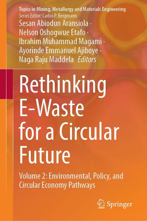 "Rethinking E-Waste for a Circular Future" mit orangefarbenem Hintergrund, Springer-Logo unten rechts.