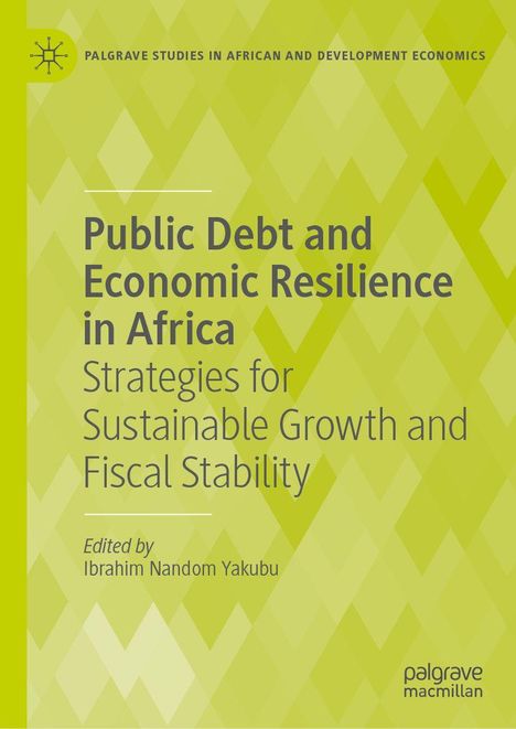 "Public Debt and Economic Resilience in Africa" Titel auf grünem Hintergrund. Geometrisches Muster leicht sichtbar.
