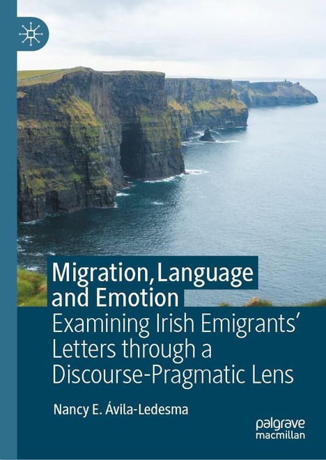 „Migration, Language and Emotion“ von Nancy E. Ávila-Ledesma. Klippen am Meer, stürmische Atmosphäre.