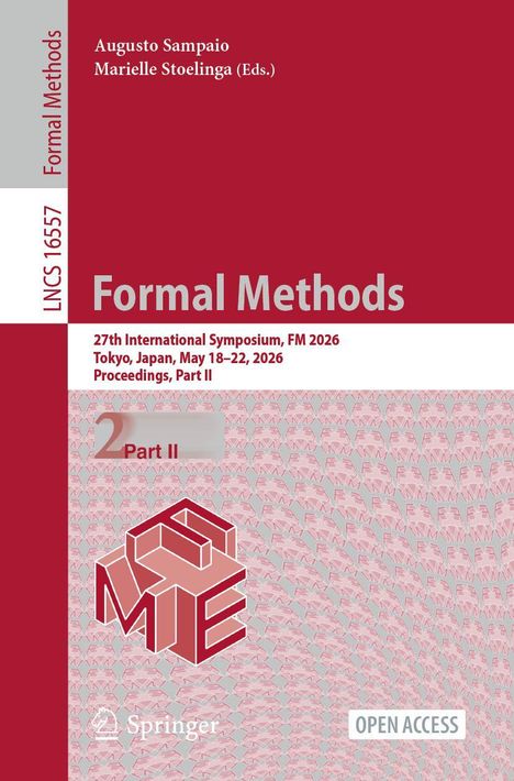 "Formal Methods", 27th Symposium, FM 2026, Tokyo. Titel in Rot. "LNCS 16557" links. Unten links Springer-Logo.