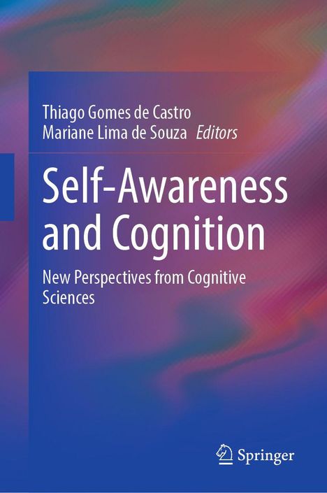 "Self-Awareness and Cognition" steht prominent in Weiß auf einem blau-violett-roten Hintergrund mit leichter Musterung.