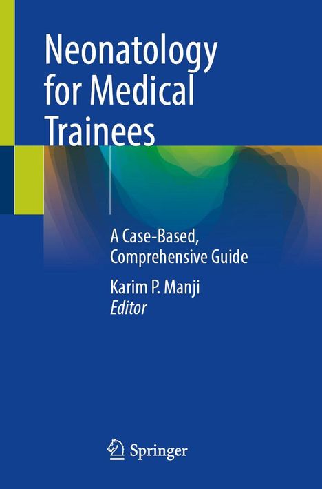 "Neonatology for Medical Trainees", grüner und blauer Hintergrund, Springer-Logo unten.