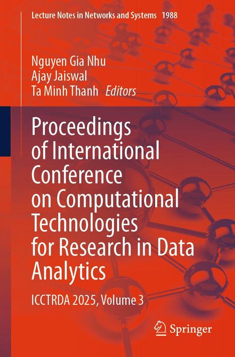 Titel: Proceedings of International Conference on Computational Technologies for Research in Data Analytics. Rote abstrakte Illustration.