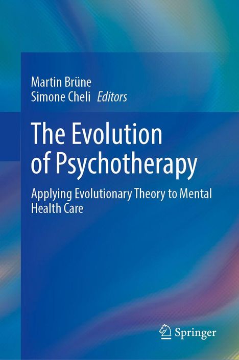 "The Evolution of Psychotherapy" steht auf einem Hintergrund mit blauen und grünen Verläufen. "Springer" Logo unten rechts.