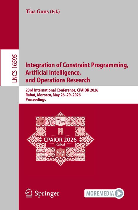 Titel: "Integration of Constraint Programming, Artificial Intelligence, and Operations Research". Logo "CPAIO 2026".