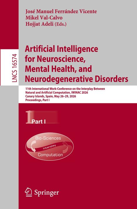 Titel: "Artificial Intelligence for Neuroscience, Mental Health, and Neurodegenerative Disorders". Illustration mit Pfeilen.